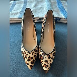 Size 7 Marc Fisher leopard print block heel shoes